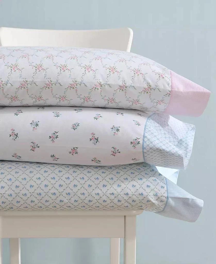 Laura Ashley 200-Thread Count Cotton Percale 4 -Pc. Sheet Set, Queen 7