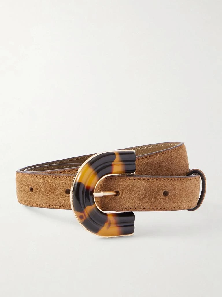 BLAZÉ MILANO Viva Nal Suede Belt - Light brown