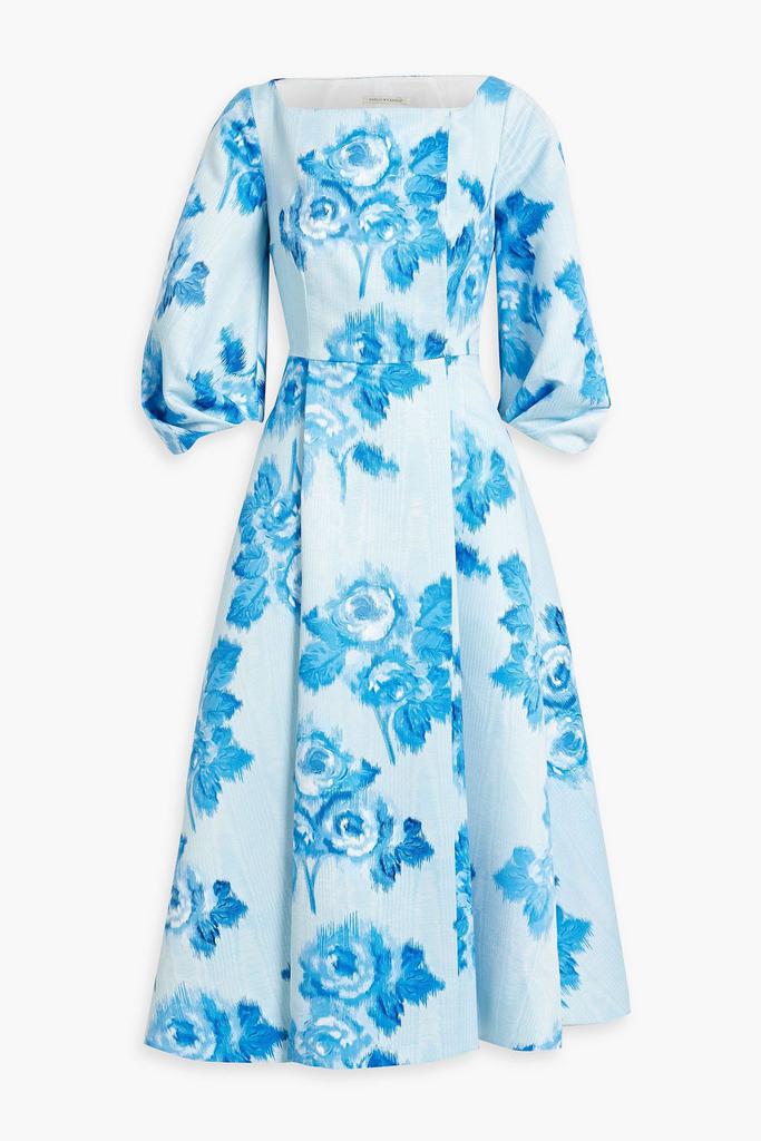 Emilia Wickstead Gabby pleated floral-print faille midi dress
