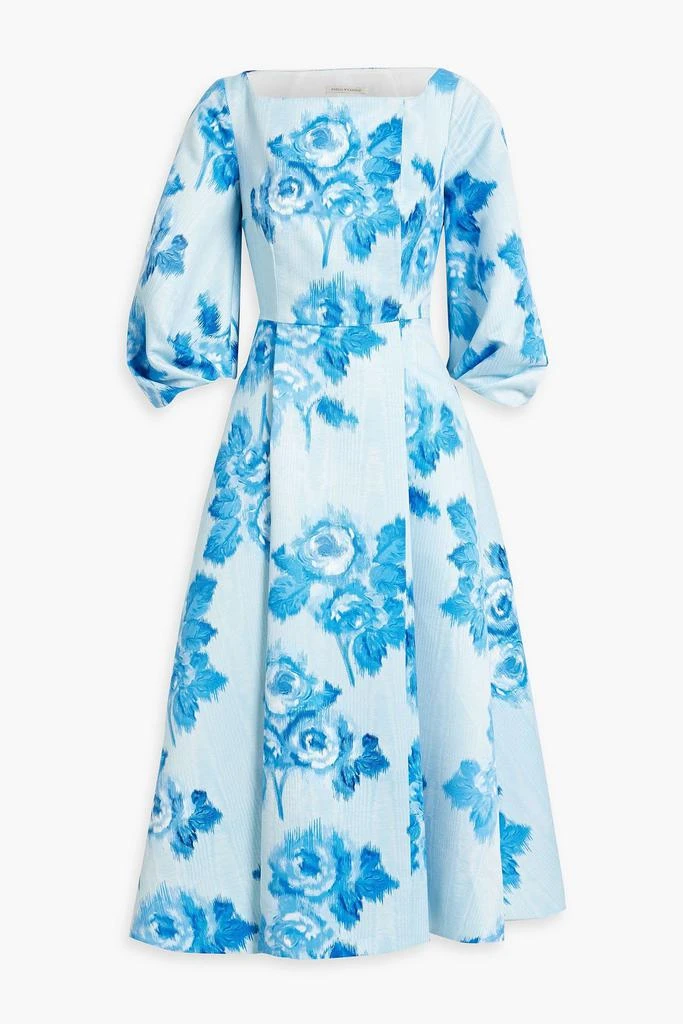 Emilia Wickstead Gabby pleated floral-print faille midi dress 1