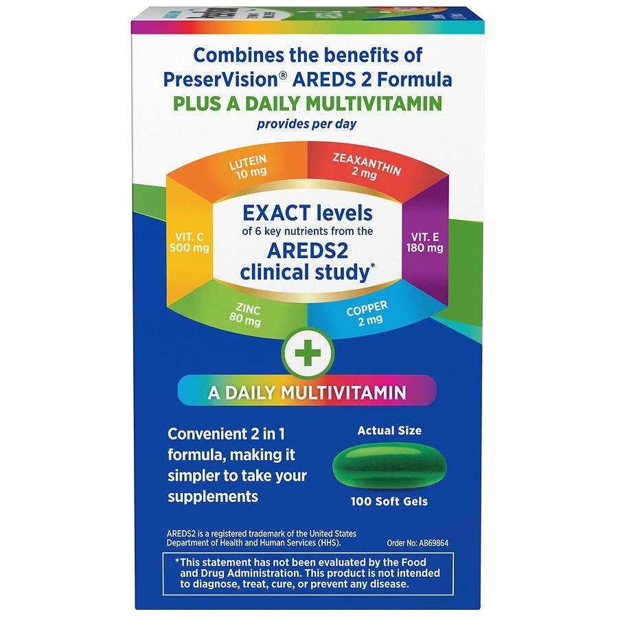 PreserVision AREDS 2 + Multi-Vitamin, 2-in-1 Soft Gels 2