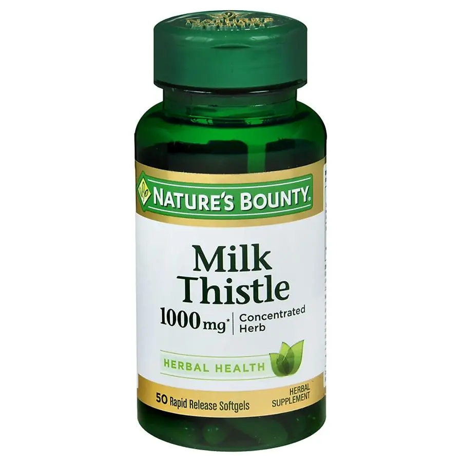 Nature's Bounty Milk Thistle 1000 mg Herbal Supplement Softgels