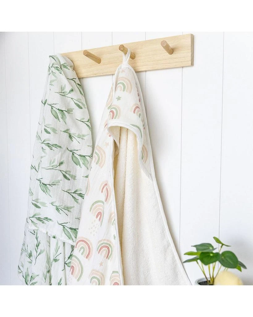 Crane Baby Parker Baby Rainbow Hooded Towel - Ages 0-3 6