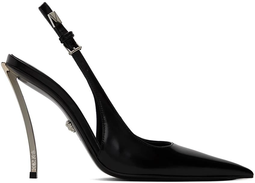 Versace Black Pin-Point Heels 1