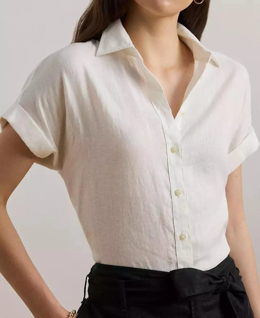 Ralph Lauren Dolman-Sleeve Linen Shirt, Regular & Petite 3