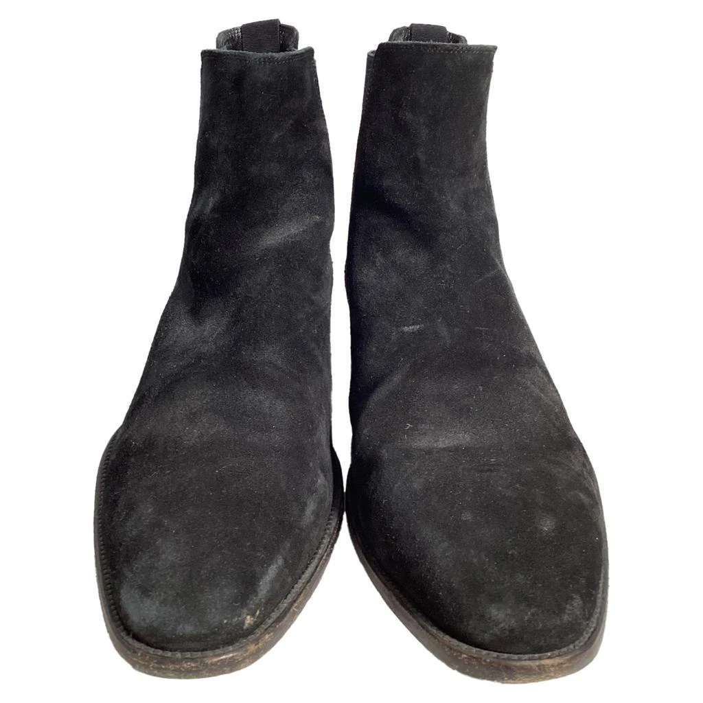Yves Saint Laurent Wyatt Chelsea Boots in Black Suede 2