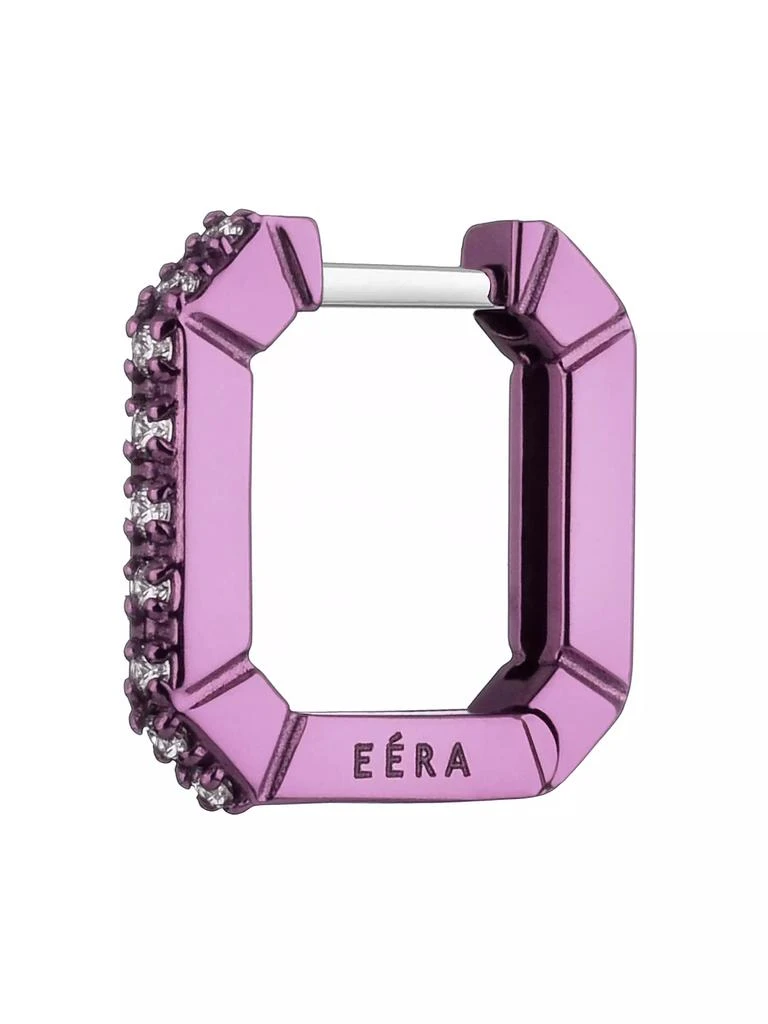 EÉRA Mini Candy 18K White Gold & 0.0765 TCW Diamond Geometric Hoop Earring 1
