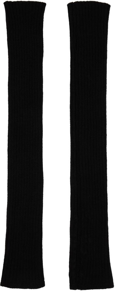 Shop Black Porterville Ribbed Arm Warmers on Sale at BeyondStyle