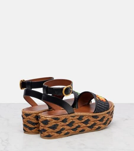 Valentino Bribri raffia espadrille wedges 2