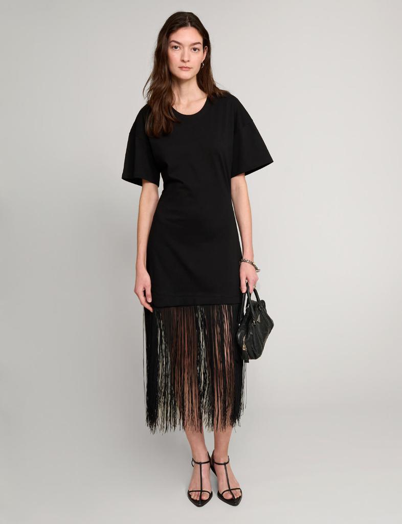Pixie Market Fringe Cotton Tee Dress