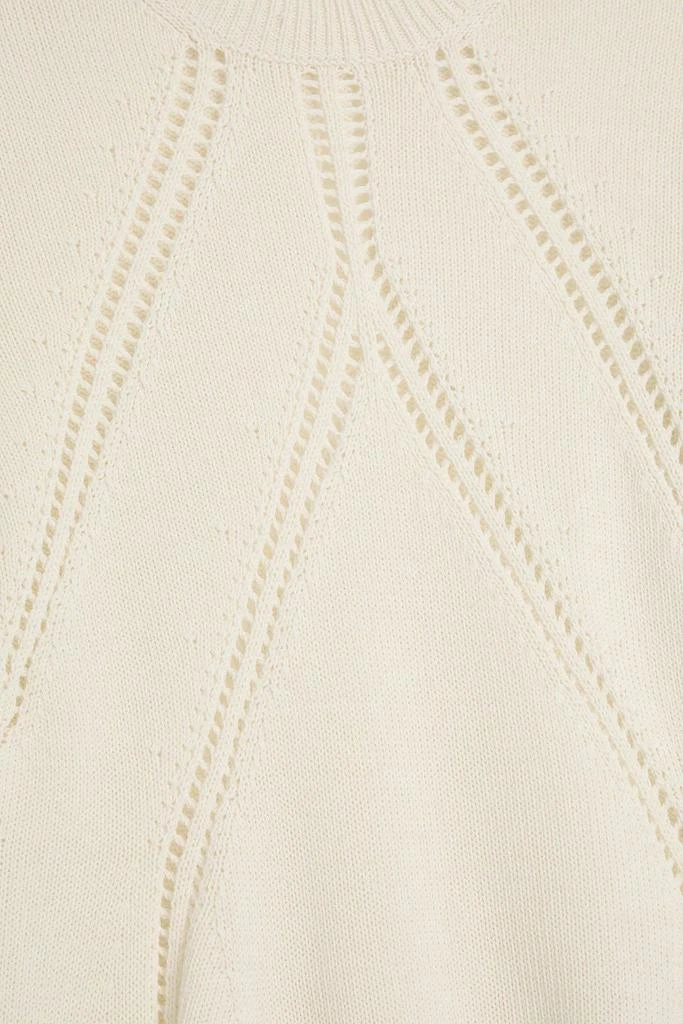 Jil Sander Pointelle-knit wool and cotton-blend sweater 4