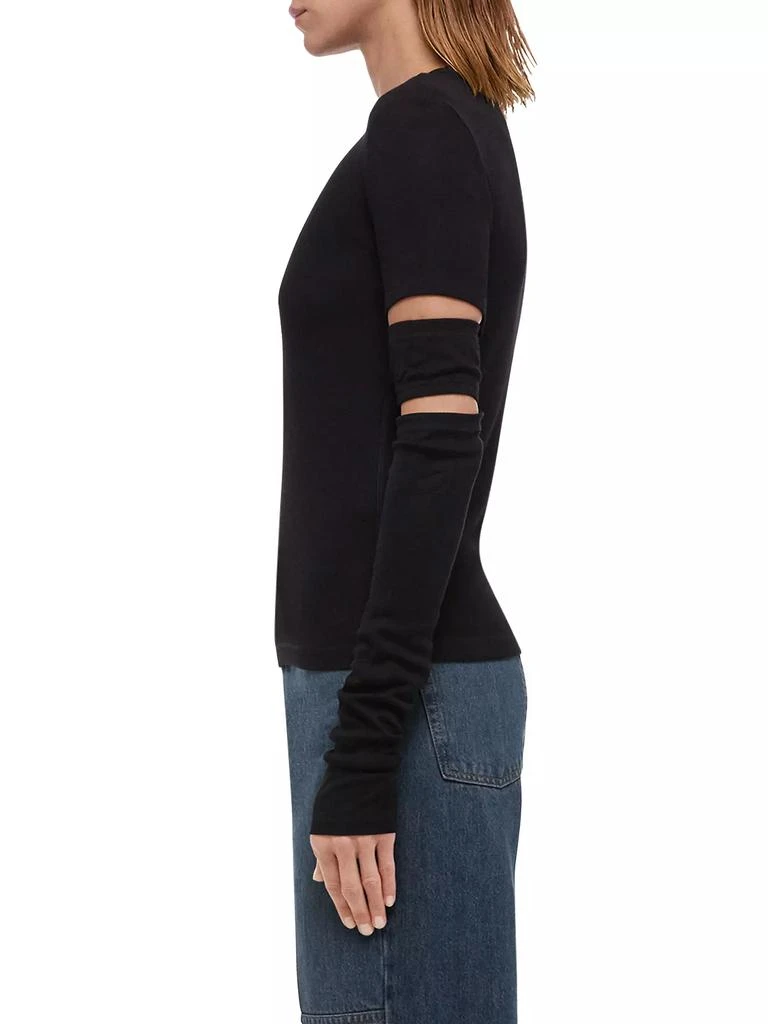 Helmut Lang Slash Knit Long-Sleeve Top 4