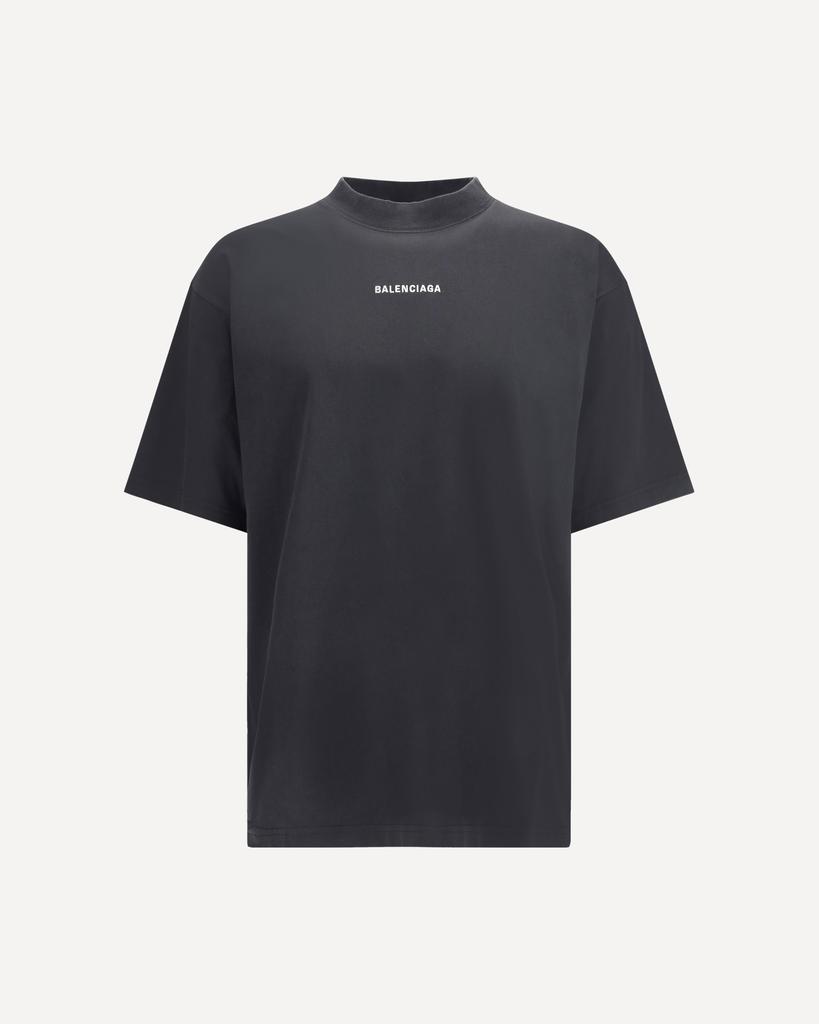 24新 バレンシアガ ラージフィット BURNING UNITY THIN JERSEY Balenciaga Black Burning Unity Thin Jersey Long Sleeve T