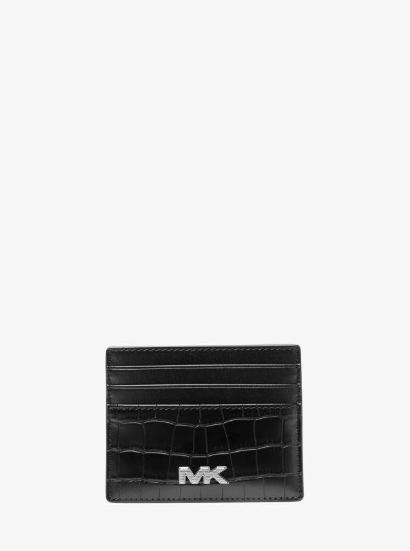 Michael Kors Rivington Crocodile-Embossed Tall Card Case
