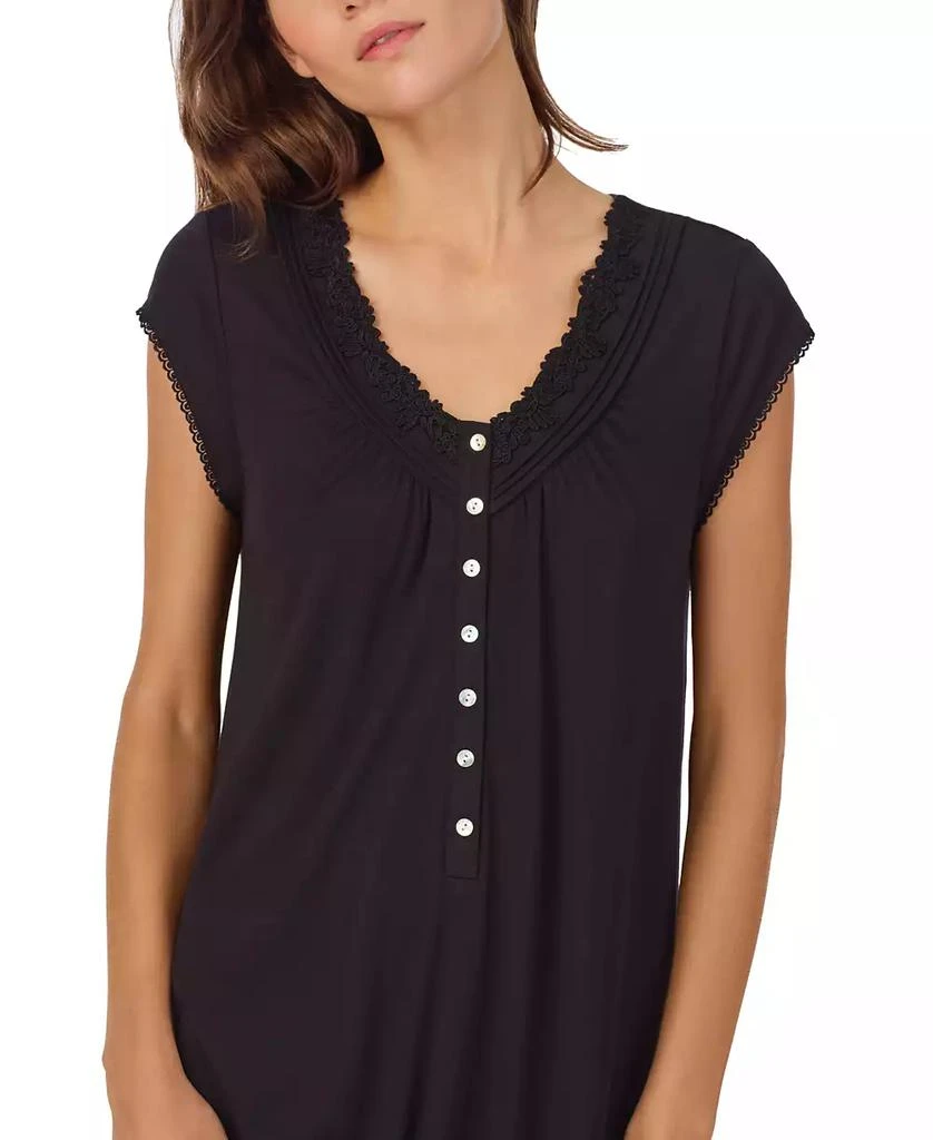 Eileen West Women's Cap-Sleeve Lace-Trim Chemise 2
