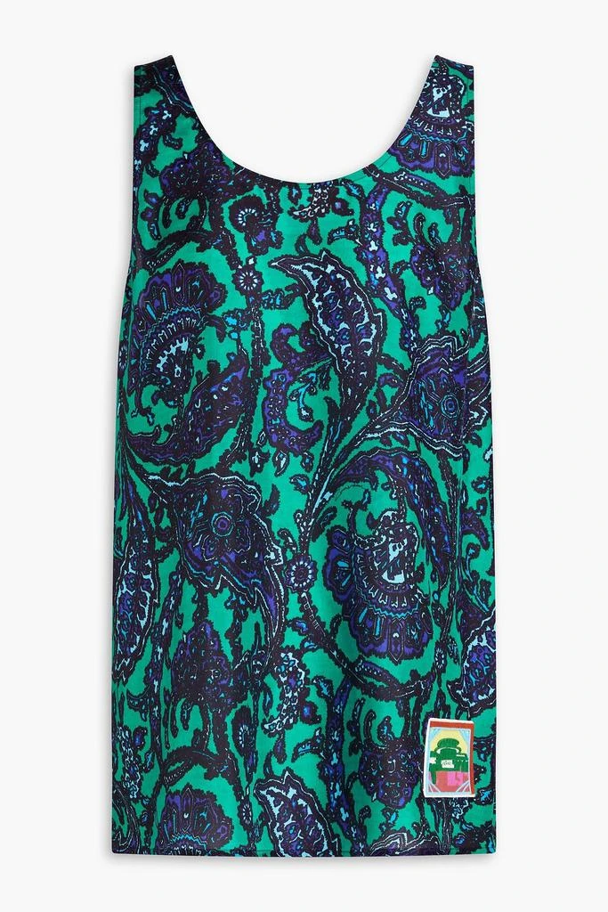 Zimmermann Printed silk-satin tank