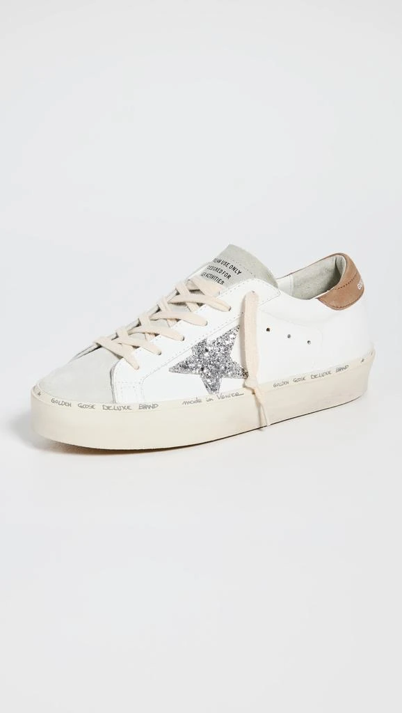 Golden Goose Hi Star Leather Upper Suede Toe Glitter Sneakers 1