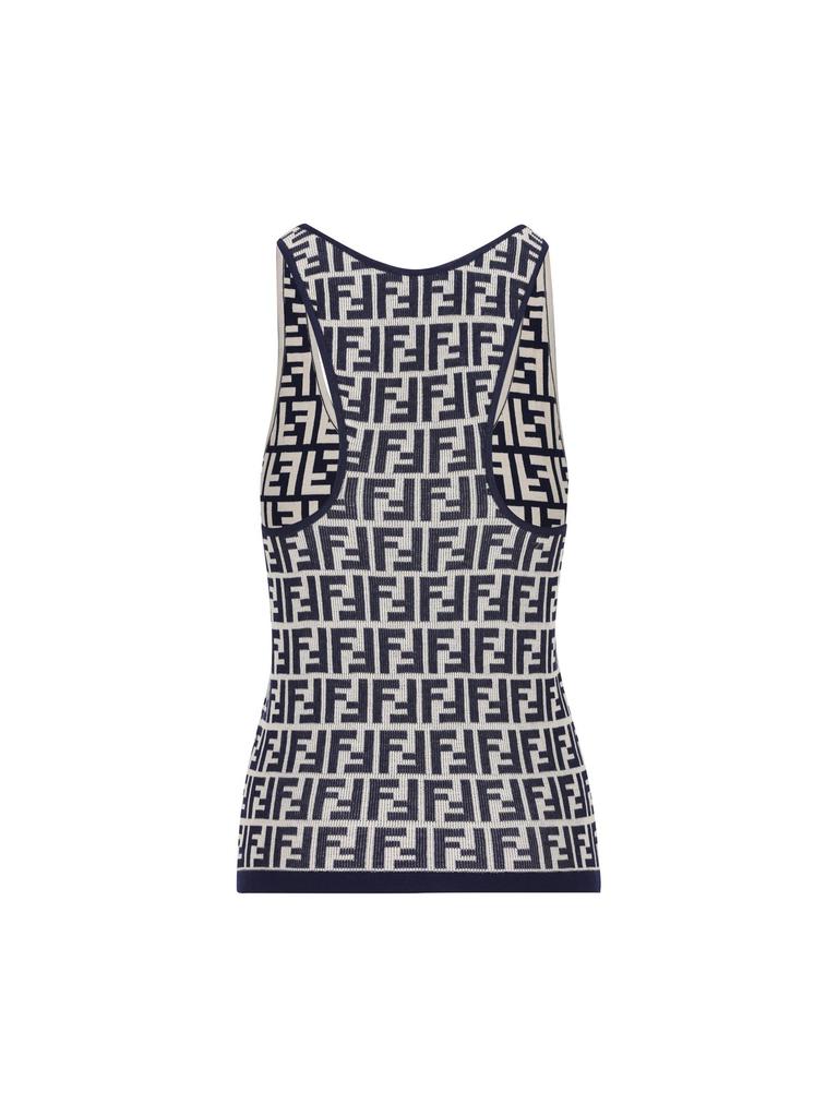 Fendi ロゴパターン タンクトップ Shop Fendi FF Jacquard Ribbed Tank Top on Sale at