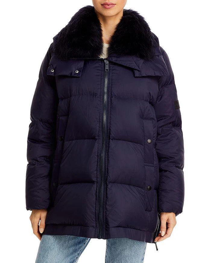 Yves Salomon Shearling Collar Technical Down Puffer Jacket 3