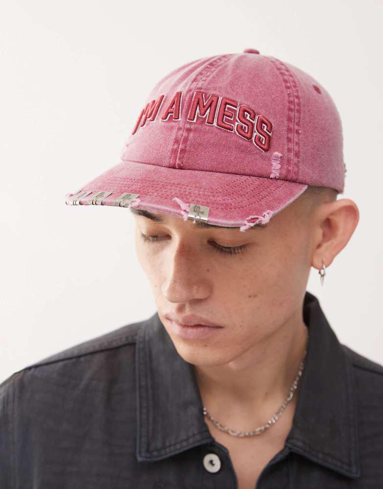 Cheap Monday Cheap Monday x Landon Barker I'm a mess cap in burgundy