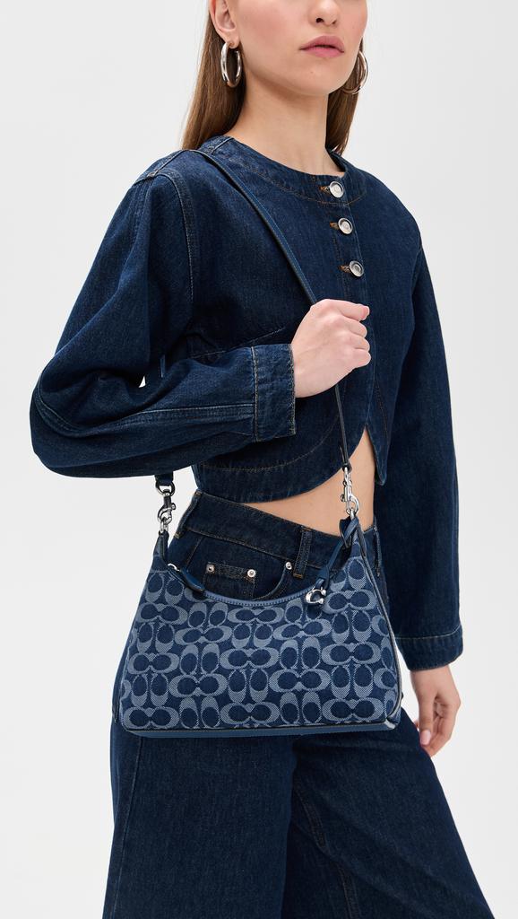 Coach Washed Denim Signature Juliet Shoulder Bag