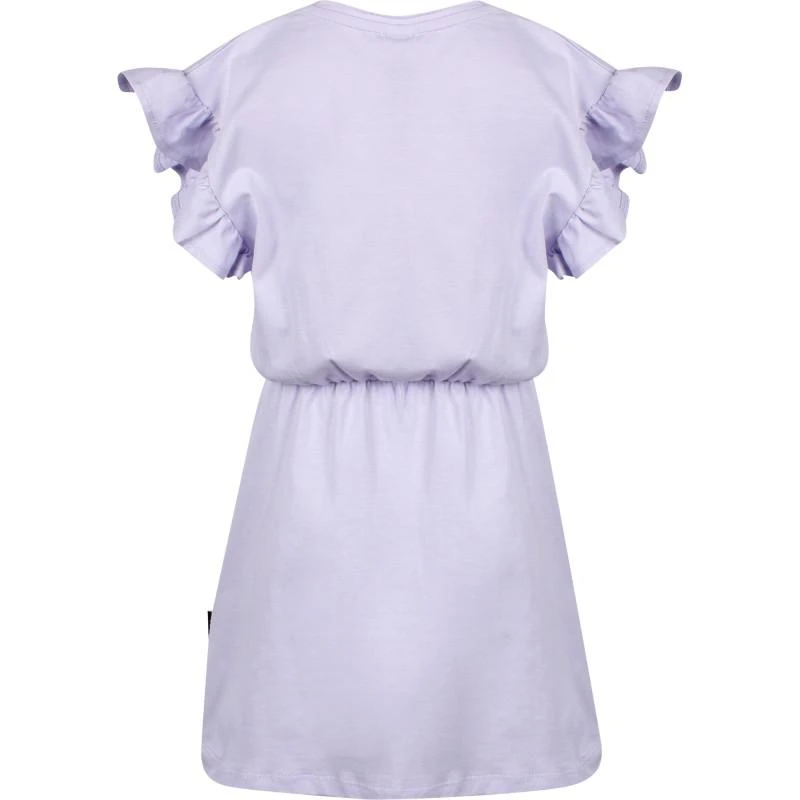 Loud Apparel Cotton jersey dress with eyes print in lilac 2