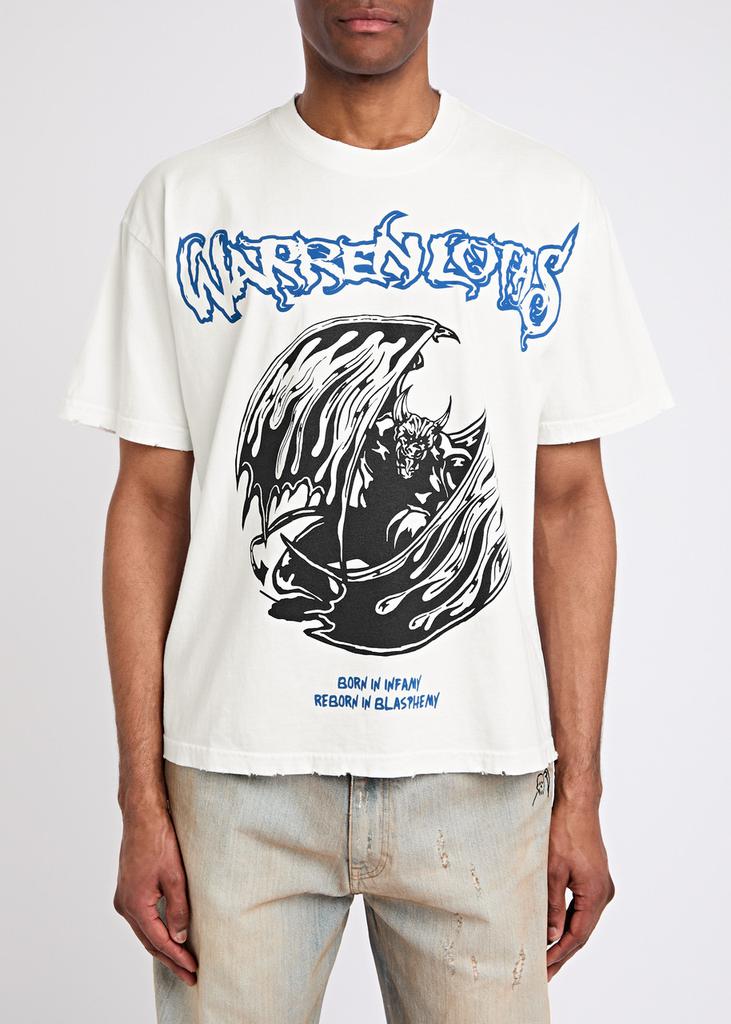 Warren Lotas Gargoyle printed cotton T-shirt