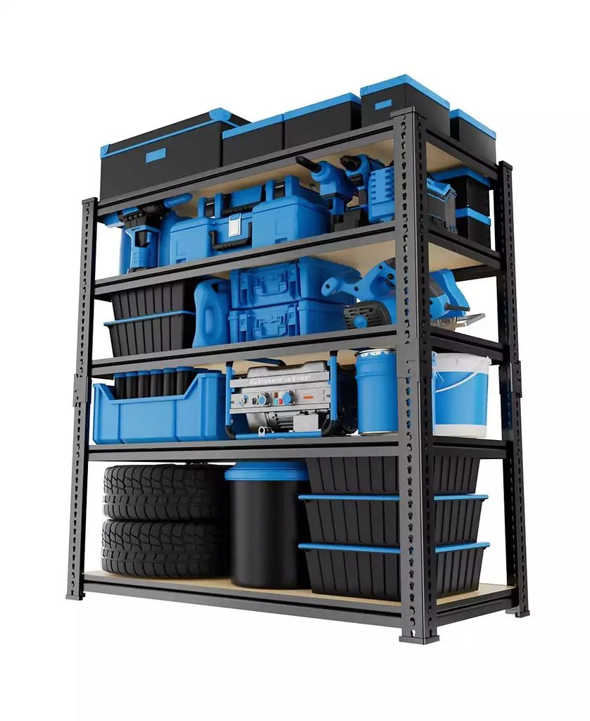 Lovmor 36 in W x 72 in H x 18 in D Adjustable MDF Heavy Duty Metal Shelving Unit 2