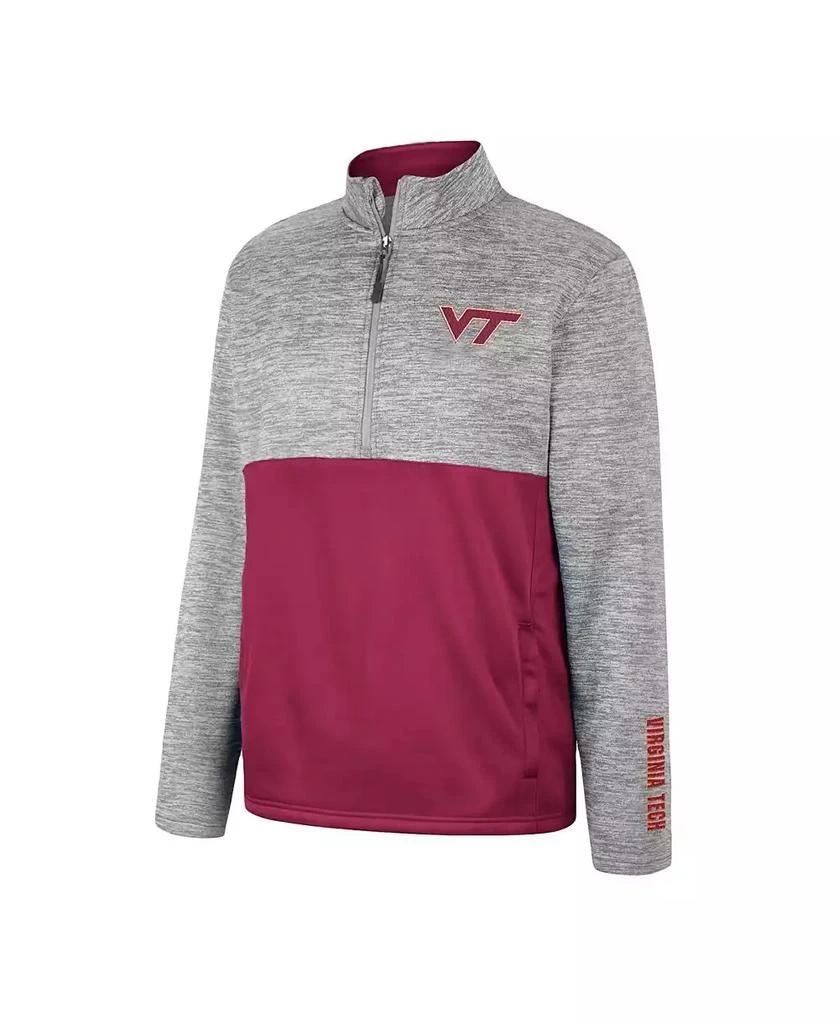 Colosseum Men's Gray Virginia Tech Hokies John Half-Zip Jacket 3