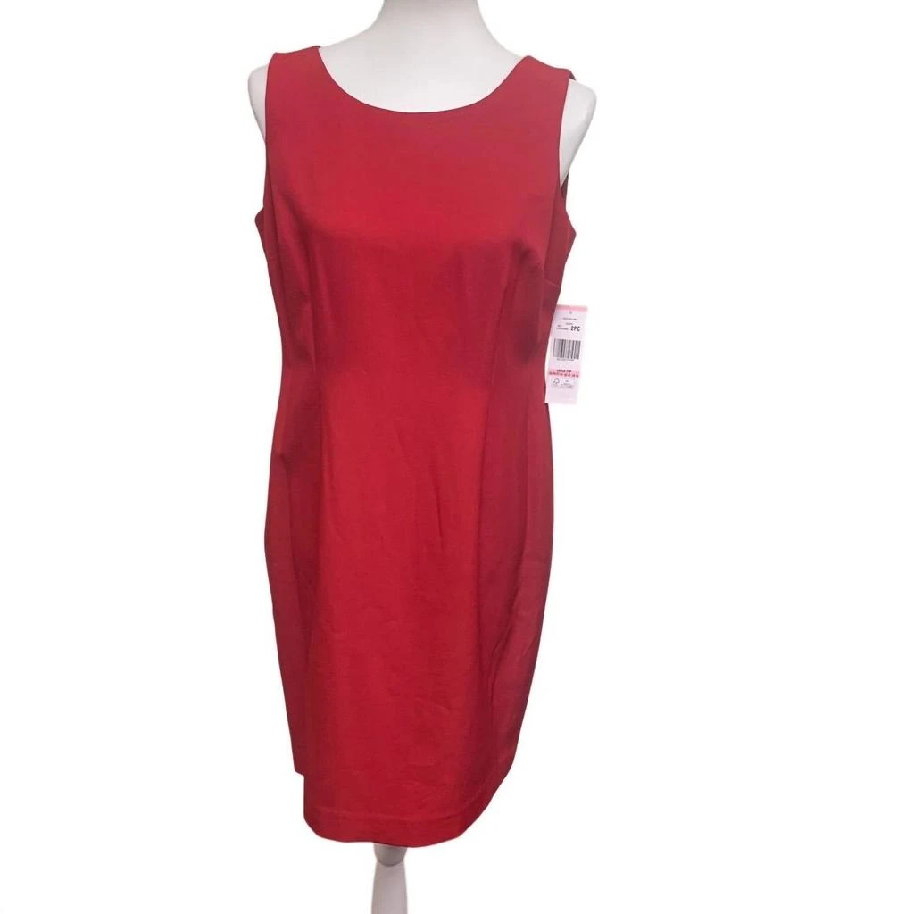 knee length dresses for ladies 2 Pieces Long Sleeves Collarless Jacket & Sleeveless Fishtail Midi Dress  Sets main image 1