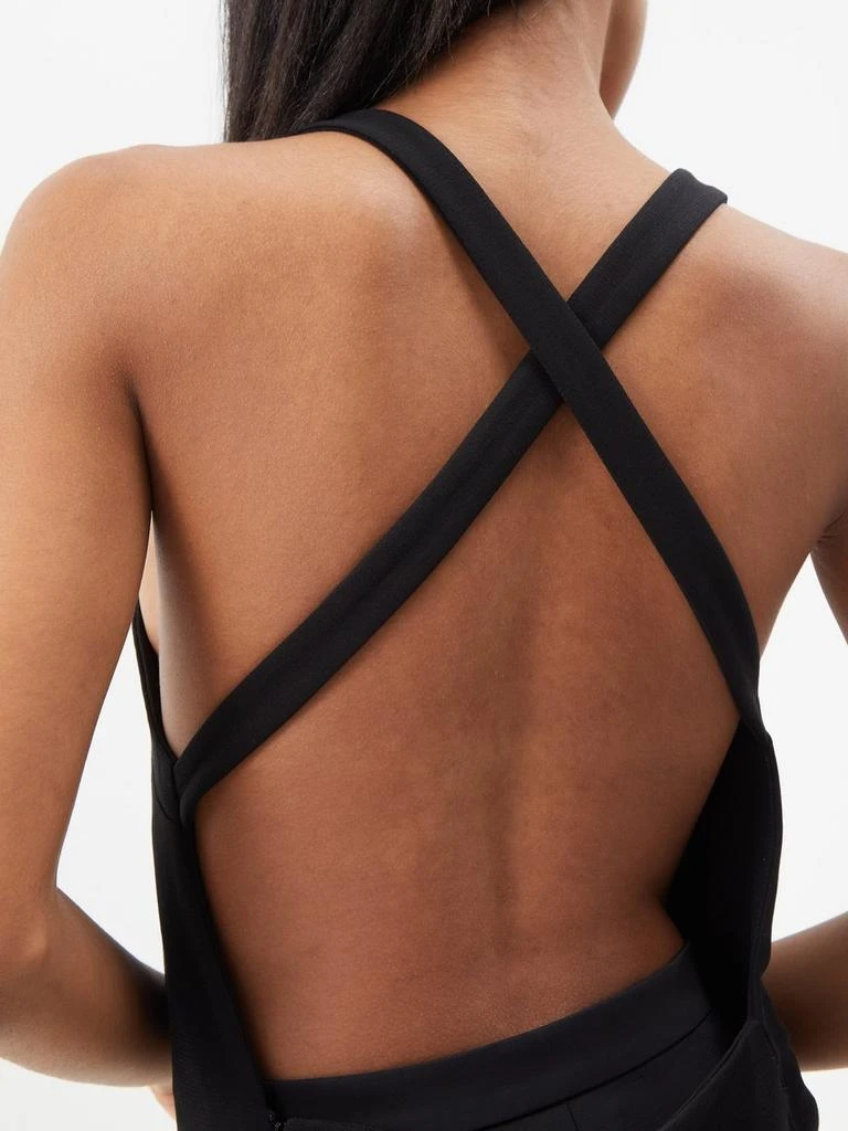 Khaite Axell crossover-straps backless crepe top 3