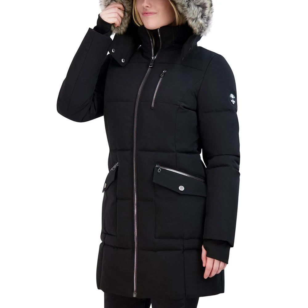 Nautica Women's Faux-Fur-Trim Hooded Puffer Coat 4