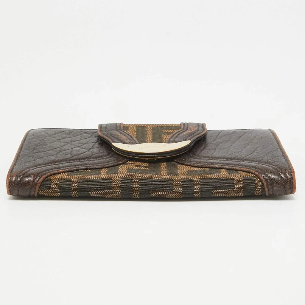 Fendi Fendi Tobacco Zucca Canvas and Leather Spy Continental Wallet 10