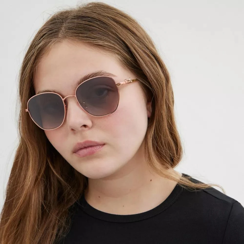 Coach Coach Script Round Sunglasses 2