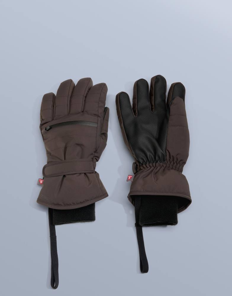 OYSHO OYSHO Primaloft® ski technical gloves in brown