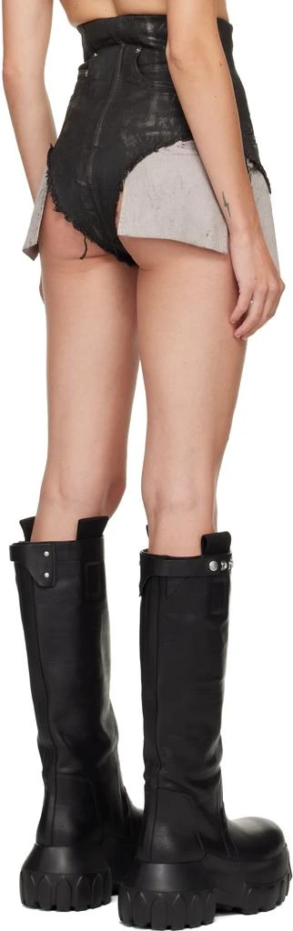 Rick Owens Black Concordians Dirt Cutoffs Denim Shorts 3