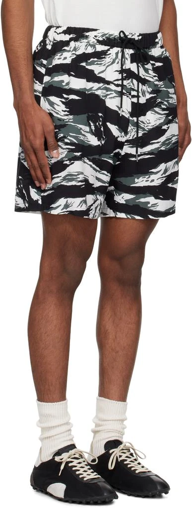 TAKAHIROMIYASHITA TheSoloist. Black & White Tiger Camouflage Shorts 2