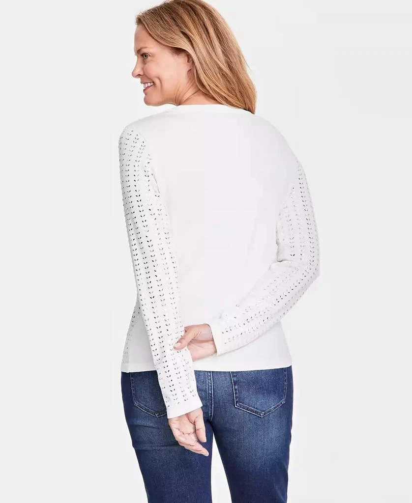 INC International Women's Embellished Long-Sleeve Top, Created for Macy's 2