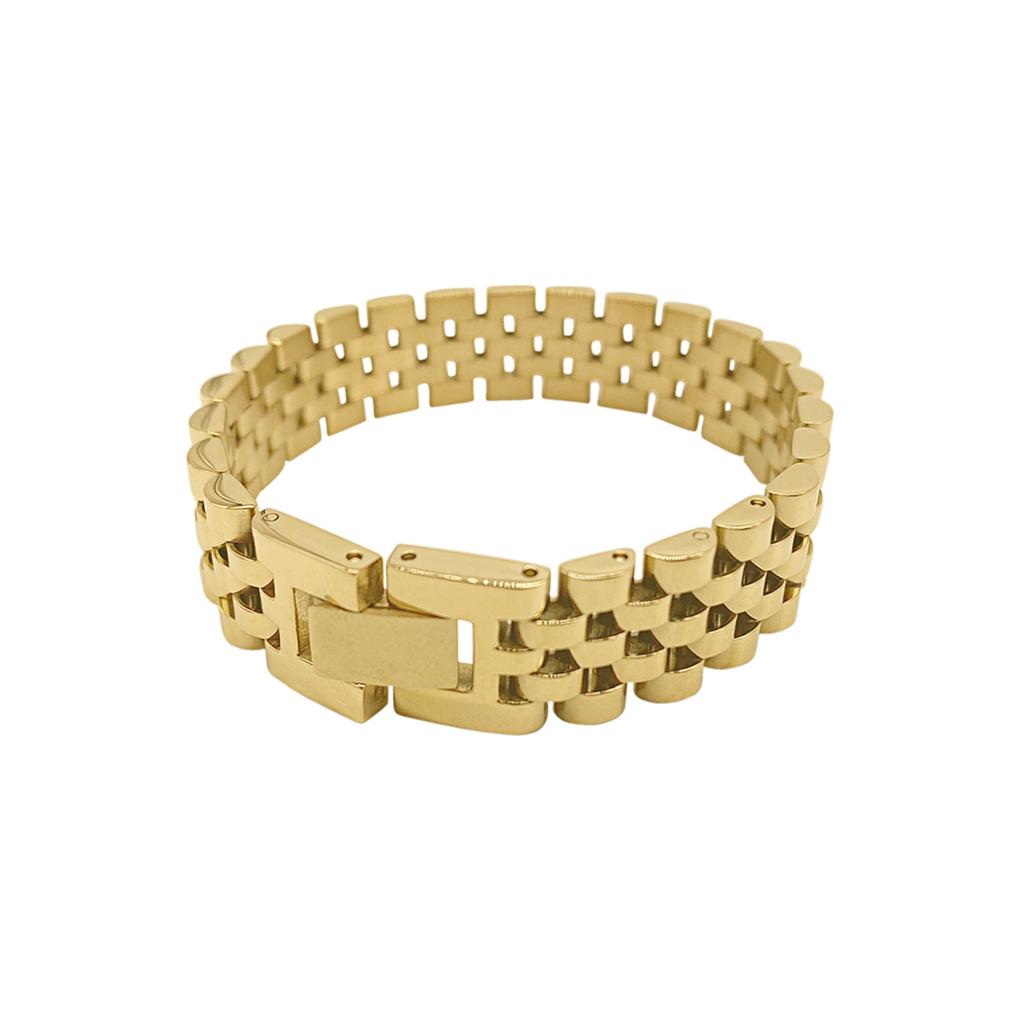 ADORNIA Tarnish Resistant 14k Gold Plated Watch Band Bracelet