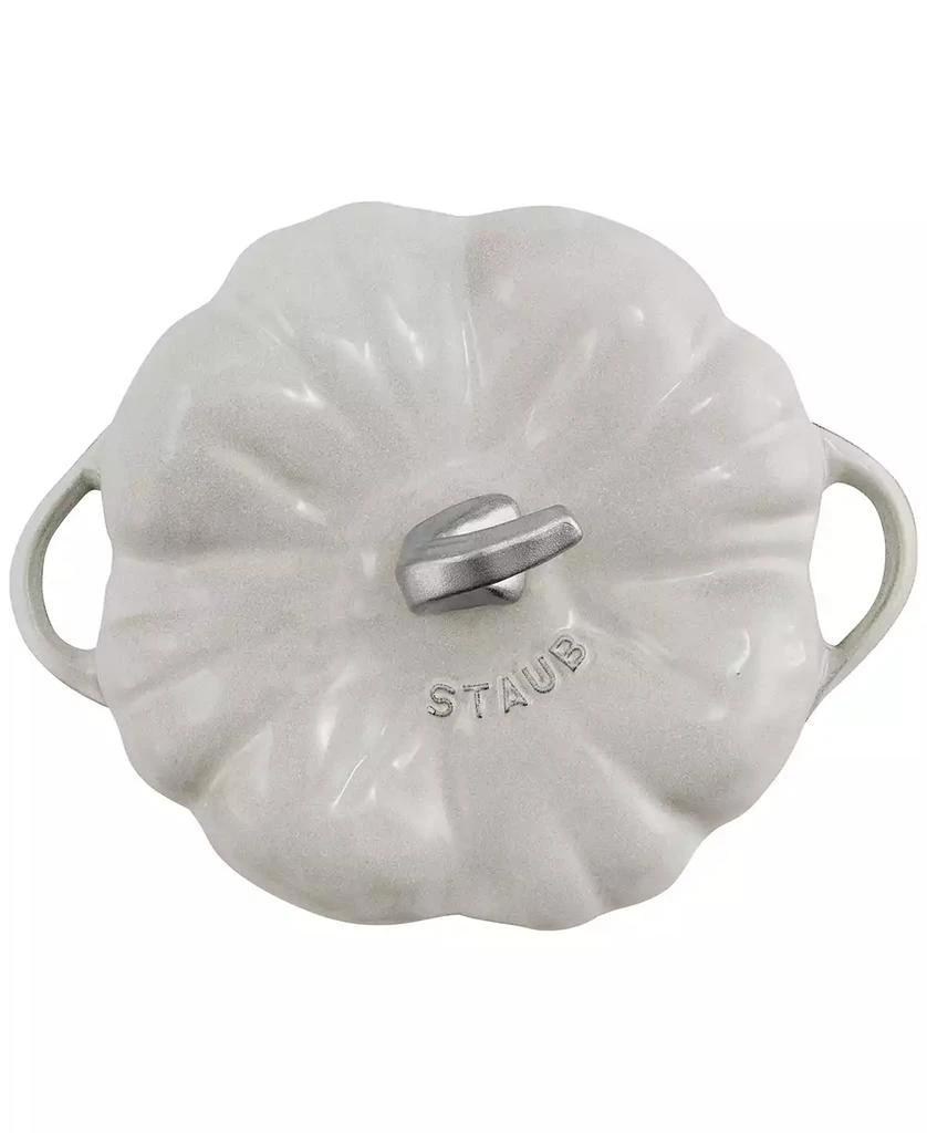 Staub Enameled Cast Iron 3.5 Qt. White Truffle Pumpkin Cocotte 5