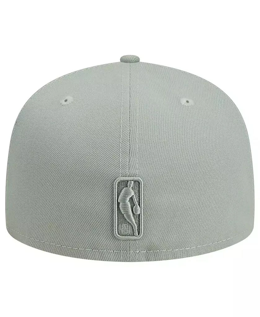 New Era Men's Light Green Brooklyn Nets Sage Color Pack 59Fifty Fitted Hat 3