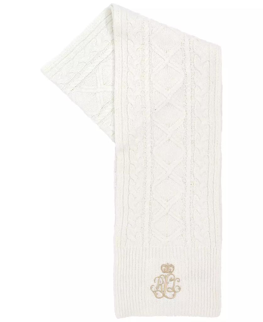 Ralph Lauren Cable with Direct Embroidery Scarf
