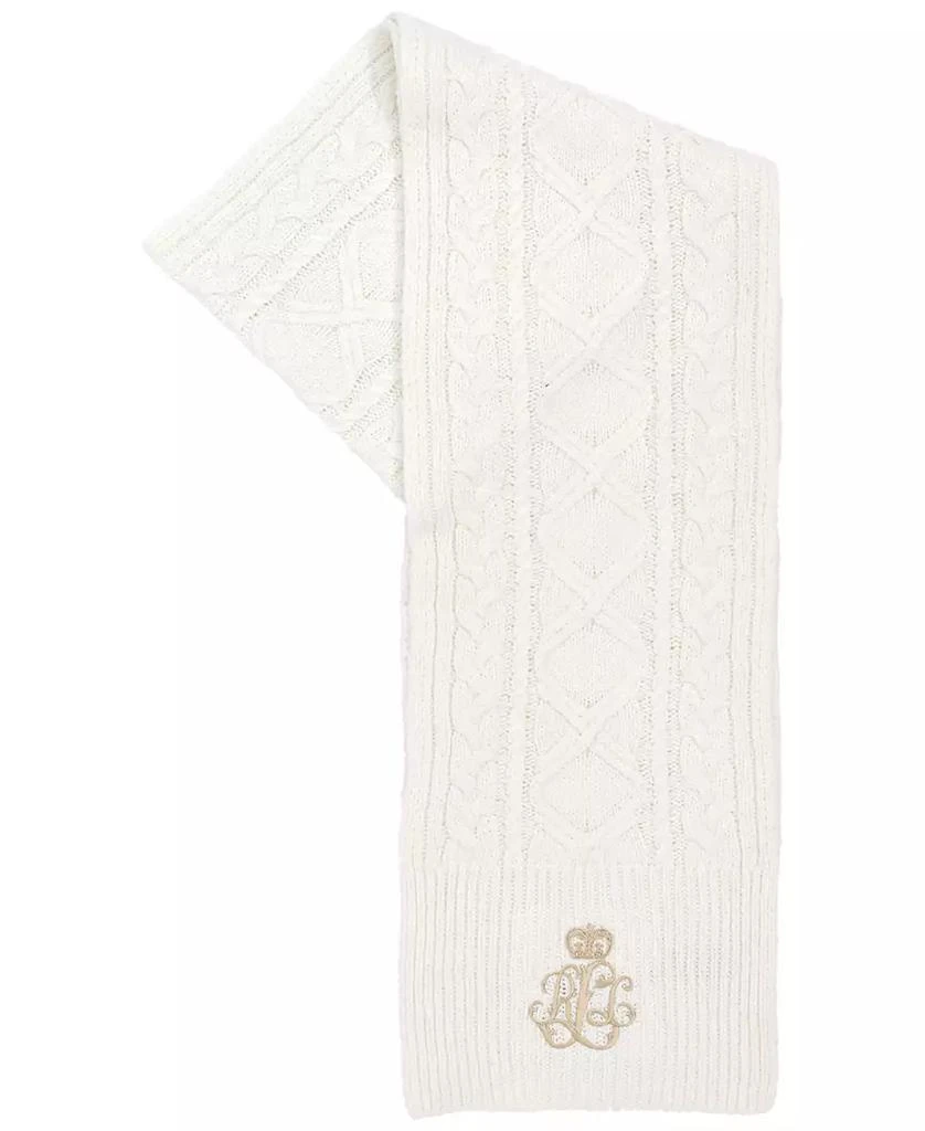 Ralph Lauren Cable with Direct Embroidery Scarf 2