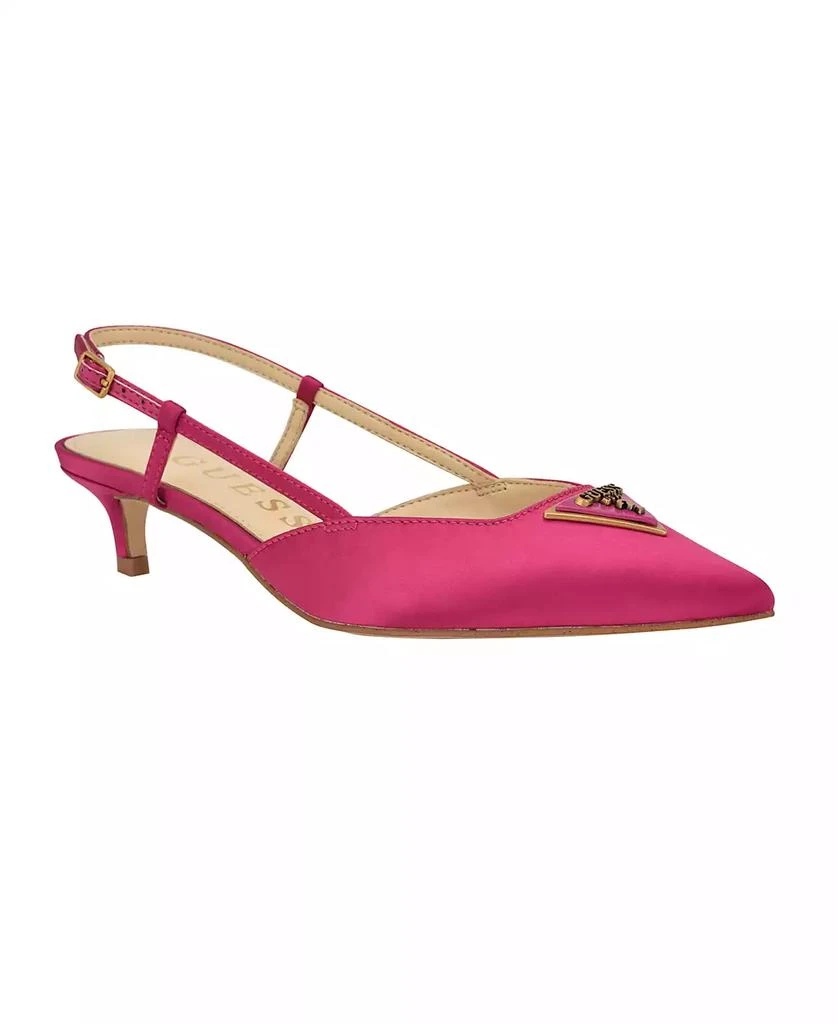 GUESS Women's Jesson Logo Slingback Kitten Heel Pumps 1