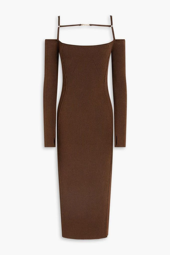 Sierra off-the-shoulder ribbed-knit midi dress  On Sale Now with Up to 56%  Off | Discover Exclusive Deals & Savings at BeyondStyle  Authentic Jacquemus  dresses|women|midi dresses|clothing|knit dresses with Limited-Time  Discounts, Free