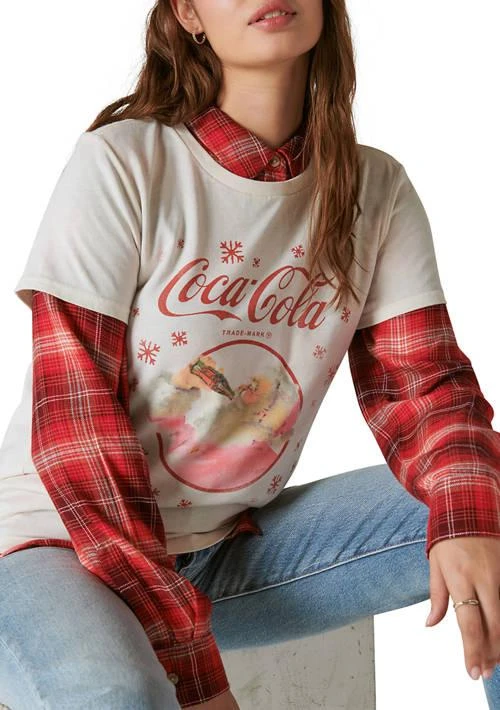 Lucky Brand Brand Short Sleeve Coke Santa Graphic T Shirt 1