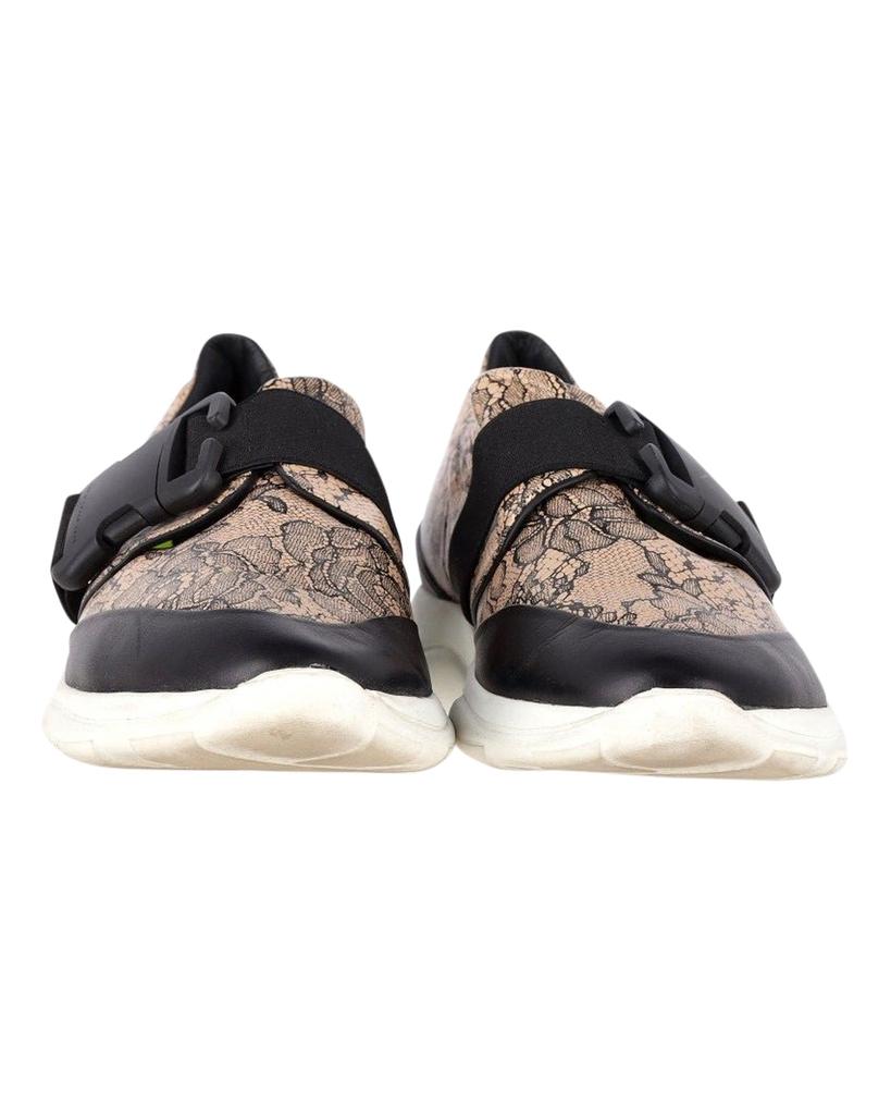 christopher kane Christopher Kane Lace Pattern Sneakers in Beige Leather