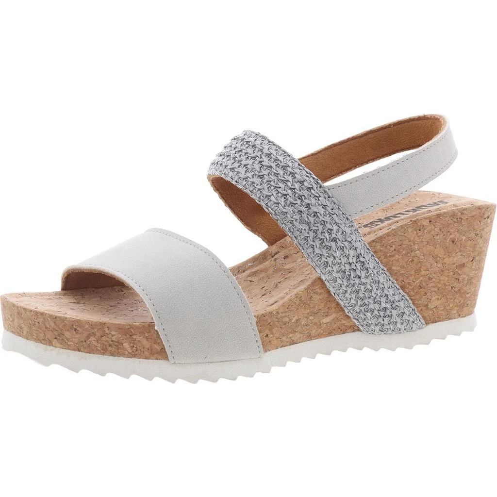 MUK LUKS WPL6134 Womens Embroidered Manmade Wedge Sandals 1
