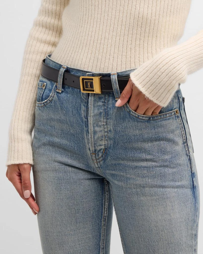 Yves Saint Laurent YSL Buckle Leather Belt 2