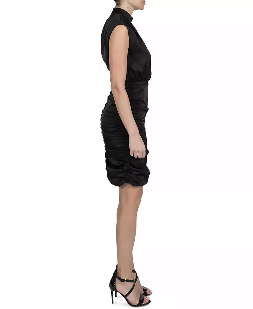 julia jordan Women's Sleeveless High-Neck Pleated Dress 3